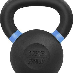 Yes4All Powder Coated Kettlebell - Heavy Duty for Strength Training and Conditioning Yes4All Cast Iron Core Kettlebe