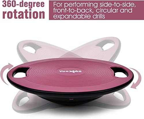 Upgraded Wobble Balance Board for Home Gym and Physical Therapy | Stability Board by Yes4All, Perfect for Standing Desk