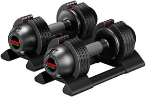 Adjustable Dumbbell 22LBS 44LBS 52LBS Set with Trayuitable for Men and Women Fitness