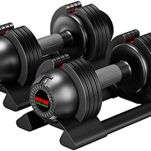 Adjustable Dumbbell 22LBS 44LBS 52LBS Set with Trayuitable for Men and Women Fitness