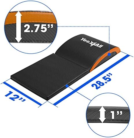Yes4All Abdominal Exercise Pads for Home Gym Core Training & Back Stretching Sit Up Mat Foldable Ab Workout Equipment