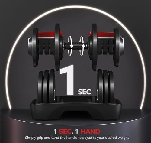 Yaheetech Adjustable Dumbbell Set for Men/Women Home Gym Strength Training Equipment Yaheetech Adjustable Dumbbells Fast
