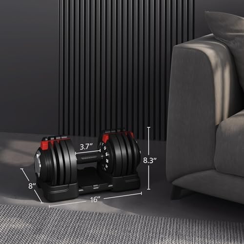 Yaheetech Adjustable Dumbbell Set for Men/Women Home Gym Strength Training Equipment Yaheetech Adjustable Dumbbells Fast