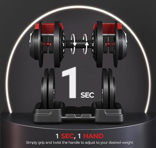 Yaheetech Adjustable Dumbbell Set for Men/Women Home Gym Strength Training Equipment Yaheetech Adjustable Dumbbells Fast