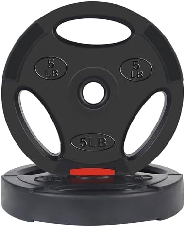 Fitvids Vinyl Standard 1-Inch Plate Weight Plate Set for Strength Training and Weightlifting Users Looking for Reliable