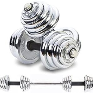 Cast Iron Adjustable Dumbbells Weight Set to 110 Lbs, Free Weight with Connecting Rod, for Home Gym Fitness Equipment