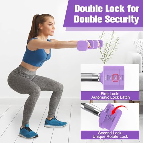 4 Levels Adjustable Dumbbells Set Full Body Workout Dumbbells Home Gym Adjustable Weights