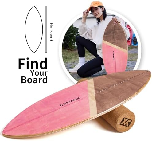 XCMAN Surf Balance Board Trainer for Adults and Kids - Non Slip Surface|Balance Board for Surfing,Snowboarding,Skateboar
