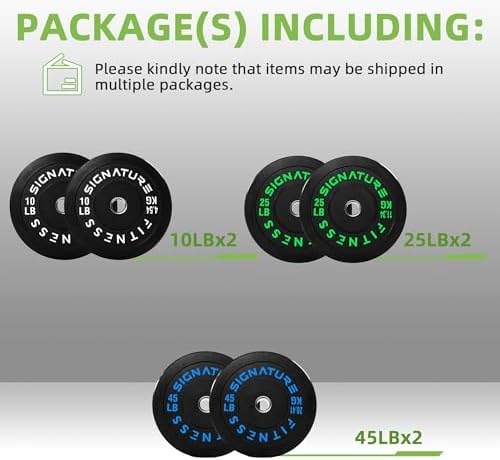 Fitvids Olympic Bumper Plates Set for Strength Training & Weightlifting, Paris Design, Multiple Options Fitvids Olympic