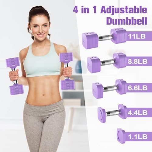 4 Levels Adjustable Dumbbells Set Full Body Workout Dumbbells Home Gym Adjustable Weights