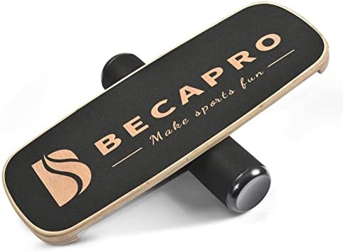 Wooden Balance Board Trainer with Adjustable Stoppers for Fitness Workouts -3 Distance Options | Adjustable Distance Wo