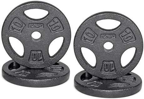 Standard CAP Barbell 1-Inch Grip Weight Plates for Home Gym Enthusiasts | CAP Barbell 1-Inch Grip Weight Plates with Du