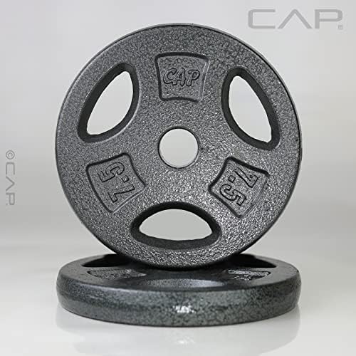 Standard CAP Barbell 1-Inch Grip Weight Plates for Home Gym Enthusiasts | CAP Barbell 1-Inch Grip Weight Plates with Du