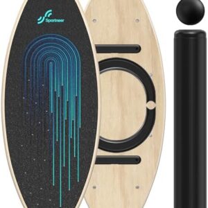 Sportneer Balance Board Exercise Balancing Stability Trainer for Improve Balance, Surf Trainer & Physical Therapy