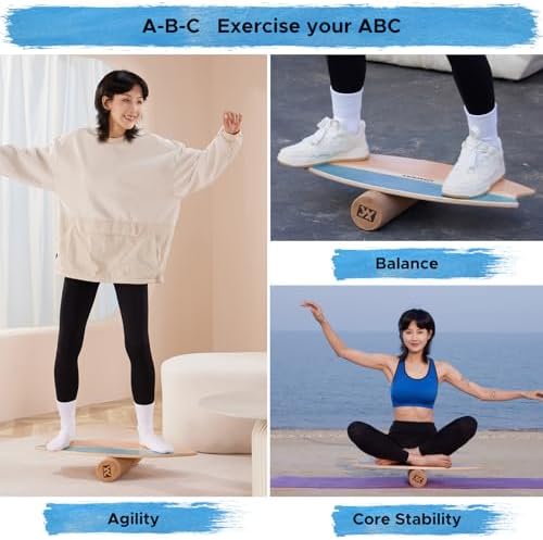 XCMAN Surf Balance Board Trainer for Adults and Kids - Non Slip Surface|Balance Board for Surfing,Snowboarding,Skateboar