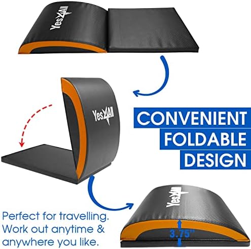 Yes4All Abdominal Exercise Pads for Home Gym Core Training & Back Stretching Sit Up Mat Foldable Ab Workout Equipment