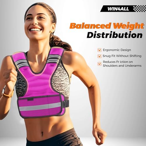 Weighted Vest Woman 6-12lb/12-18lb for Walking and Strength Training Weighted Vest Woman with 6 Irensand Weights for W