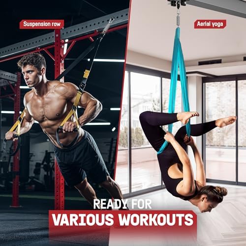 Yes4All Punching Bag Hanger, Heavy Bag Spring 555 LB Capacity, Indoor & Outdoor Mounting, Strong & Durable for Boxing Ba