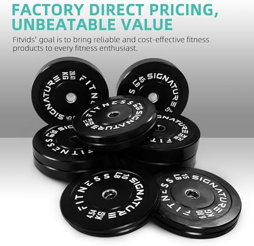 Fitvids Olympic Bumper Plates Set for Strength Training & Weightlifting, Paris Design, Multiple Options Fitvids Olympic