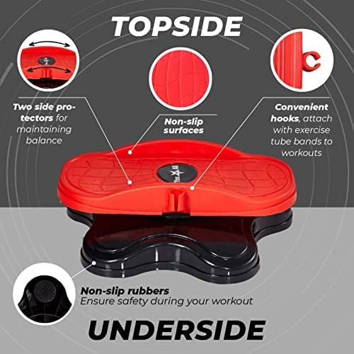 Yes4All 15 inch XXL Ab Twister Board for Full Body Toning Workout, Noise-Free Twisting Stepper, Aerobic Exercise, 2pcs i