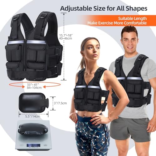 Sportneer Adjustable Weighted Vest for Walking and Running | Sportneer Washable Weight Vest for Women and Men | Sportne