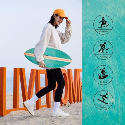 XCMAN Surf Balance Board Trainer for Adults and Kids - Non Slip Surface|Balance Board for Surfing,Snowboarding,Skateboar
