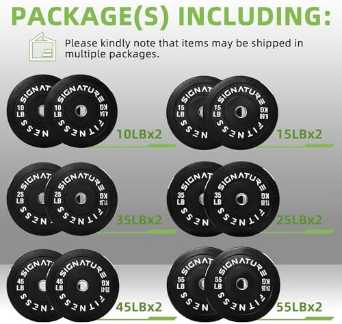 Fitvids Olympic Bumper Plates Set for Strength Training & Weightlifting, Paris Design, Multiple Options Fitvids Olympic