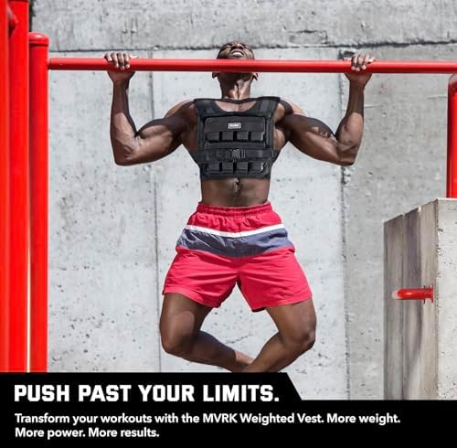 MVRK Weighted Vest for Men | 80lbs - Adjustable Weight Vest with Iron Weights - Heavy Duty Workout Vest for Functional T