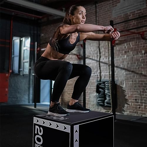 BalanceFrom 3-in-1 Foam Plyometric Jump Box - Multiple Height Options for Home Gym Strength and Agility Training