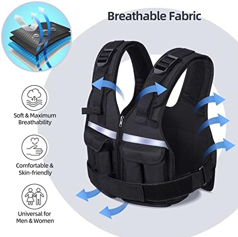 Sportneer Adjustable Weighted Vest for Walking and Running | Sportneer Washable Weight Vest for Women and Men | Sportne
