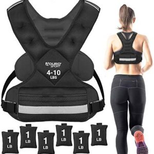 Aduro Sport Adjustable Weighted Vest - Men's, Women's & Kids' Workout Equipment, 4-46lbs Body Weight Vest for Fitness