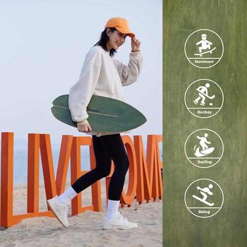 XCMAN Surf Balance Board Trainer for Adults and Kids - Non Slip Surface|Balance Board for Surfing,Snowboarding,Skateboar