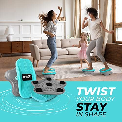 Yes4All 15 inch XXL Ab Twister Board for Full Body Toning Workout, Noise-Free Twisting Stepper, Aerobic Exercise, 2pcs i