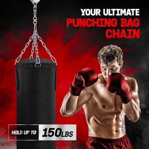 Yes4All Punching Bag Hanger, Heavy Bag Spring 555 LB Capacity, Indoor & Outdoor Mounting, Strong & Durable for Boxing Ba