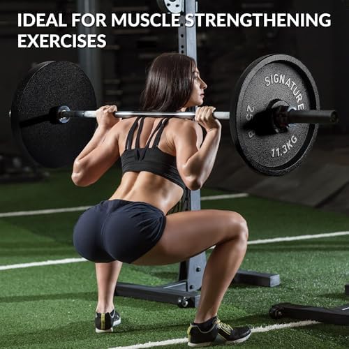 Fitvids Deep Dish 2-Inch Olympic Cast Iron Weight Plates with E-Coating Strength Training Equipment for Home Gyms and Fi