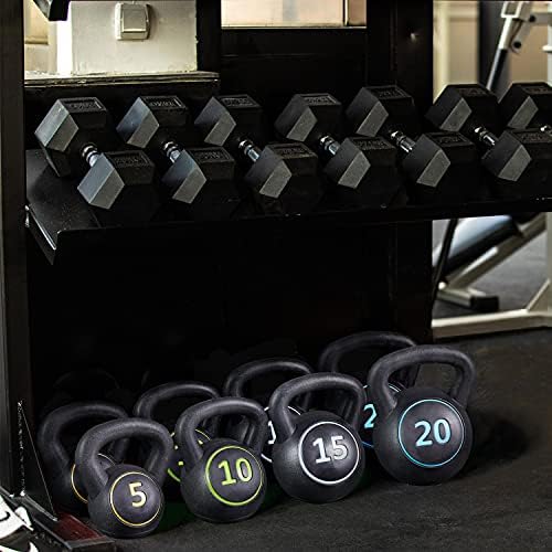 Yaheetech 4 Piece Kettlebell Sets for Women & Men for Full Body Workout & Exercise Fitness 5lb, 10lb, 15lb, 20lb