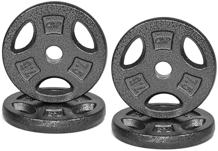 Standard CAP Barbell 1-Inch Grip Weight Plates for Home Gym Enthusiasts | CAP Barbell 1-Inch Grip Weight Plates with Du