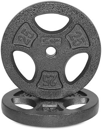Standard CAP Barbell 1-Inch Grip Weight Plates for Home Gym Enthusiasts | CAP Barbell 1-Inch Grip Weight Plates with Du