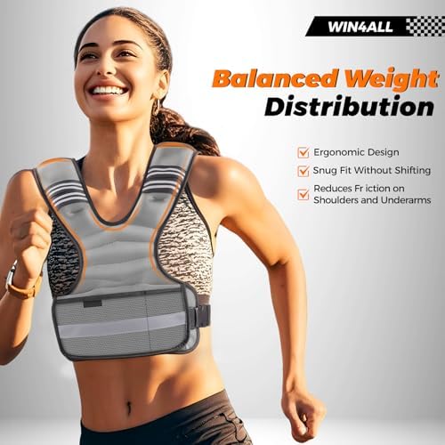 Weighted Vest Woman 6-12lb/12-18lb for Walking and Strength Training Weighted Vest Woman with 6 Irensand Weights for W