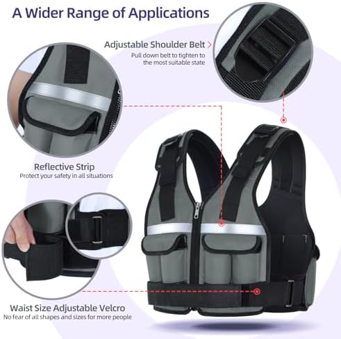 Sportneer Adjustable Weighted Vest for Walking and Running | Sportneer Washable Weight Vest for Women and Men | Sportne