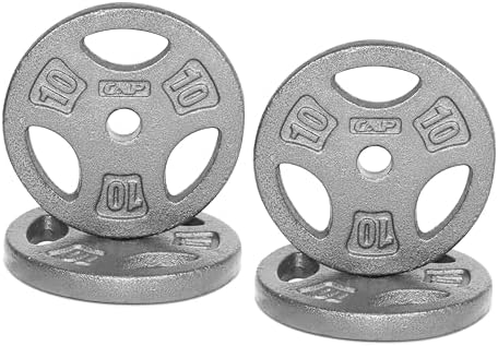Standard CAP Barbell 1-Inch Grip Weight Plates for Home Gym Enthusiasts | CAP Barbell 1-Inch Grip Weight Plates with Du