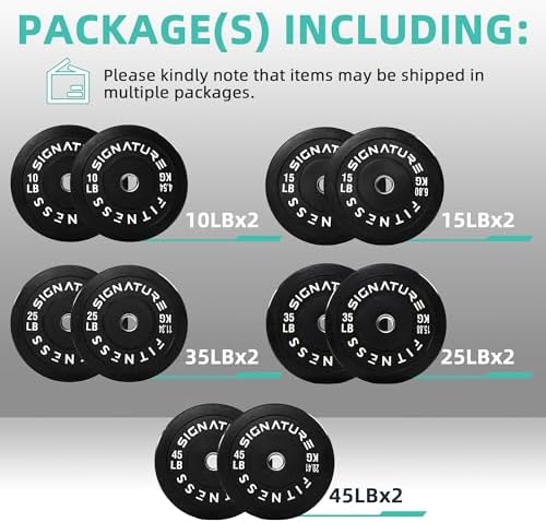 Fitvids Olympic Bumper Plates Set for Strength Training & Weightlifting, Paris Design, Multiple Options Fitvids Olympic