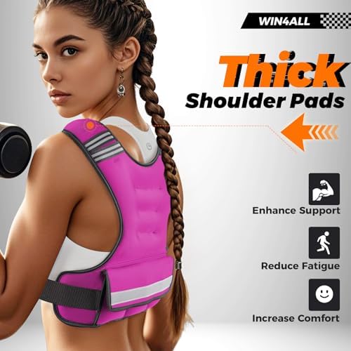 Weighted Vest Woman 6-12lb/12-18lb for Walking and Strength Training Weighted Vest Woman with 6 Irensand Weights for W