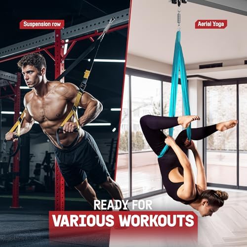 Yes4All Punching Bag Hanger, Heavy Bag Spring 555 LB Capacity, Indoor & Outdoor Mounting, Strong & Durable for Boxing Ba