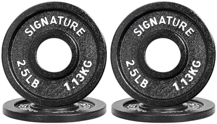 Fitvids Deep Dish 2-Inch Olympic Cast Iron Weight Plates with E-Coating Strength Training Equipment for Home Gyms and Fi