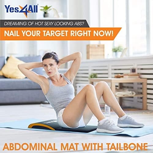 Yes4All Abdominal Exercise Pads for Home Gym Core Training & Back Stretching Sit Up Mat Foldable Ab Workout Equipment