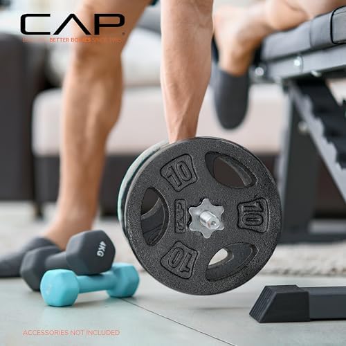 Standard CAP Barbell 1-Inch Grip Weight Plates for Home Gym Enthusiasts | CAP Barbell 1-Inch Grip Weight Plates with Du