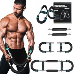 LYKAN Twister Arm Trainer, 40-100lb Adjustable Chest Workout Equipment, Portable Power Twister Bar, Detachable Design Fi
