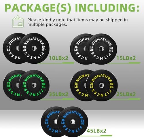 Fitvids Olympic Bumper Plates Set for Strength Training & Weightlifting, Paris Design, Multiple Options Fitvids Olympic