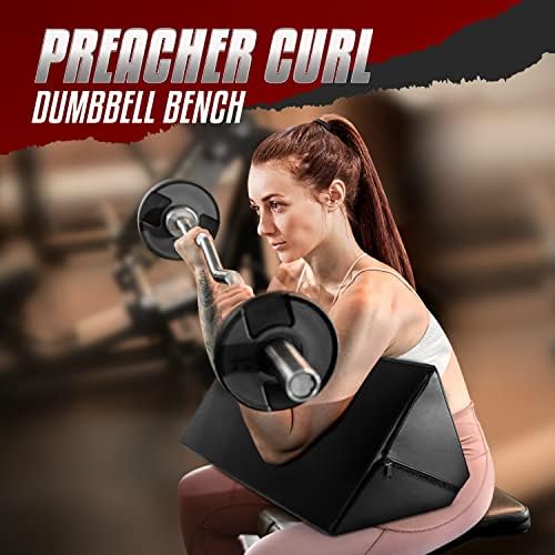 Yes4All Foam Preacher Curl Pad - Arms, Biceps and Triceps, Home Gym, Space-Saving Design, Easy to Use